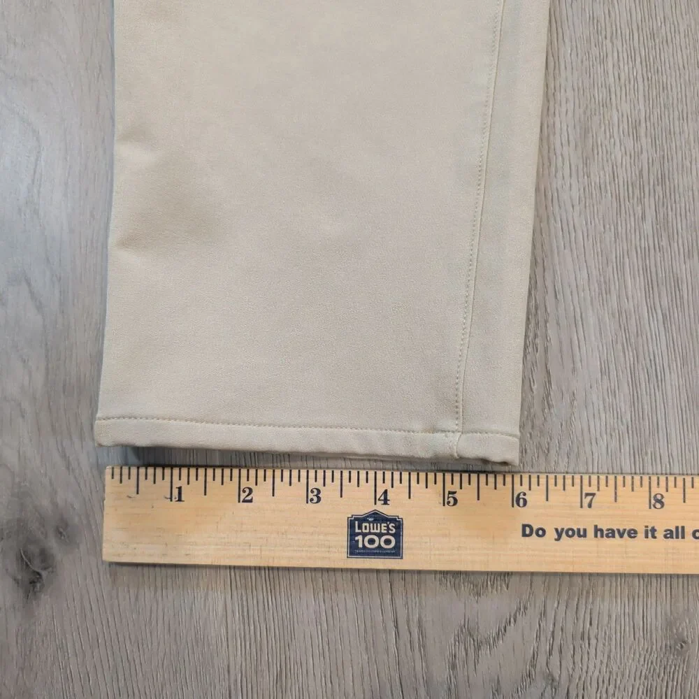 Fourlaps Athletic Fit Performance Stretch Pants Khaki Mens 32x32 Style 1072